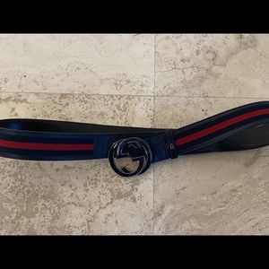 RED AND BLUE GUCCI BELT